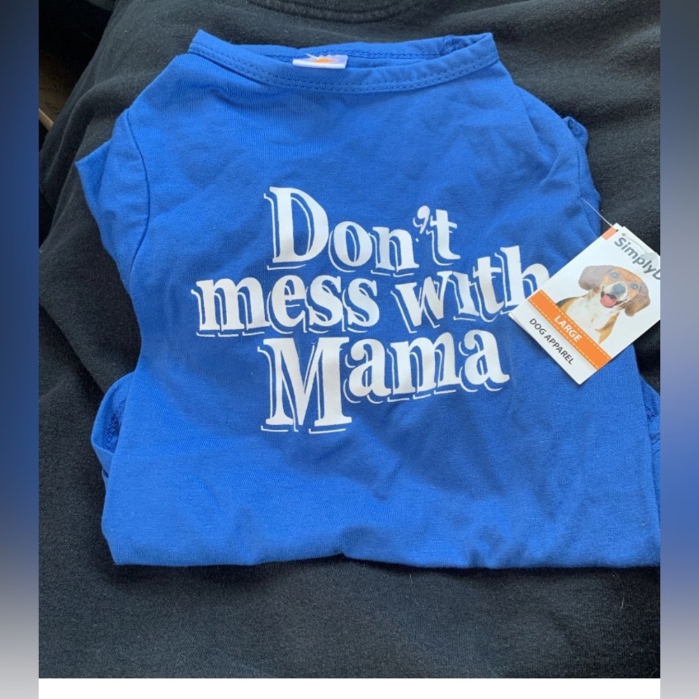 'Don't Mess With Mama' Blue Dog Tee